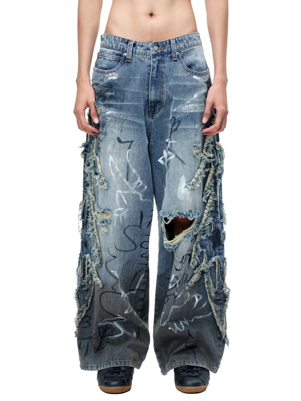 Graffiti Destroyed Jeans – INTL Collective