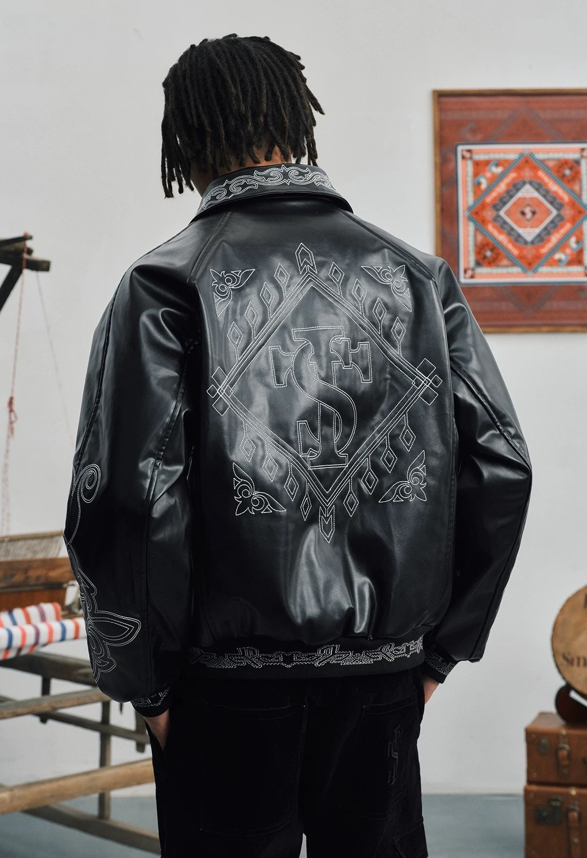 Symbols Leather Jacket – INTL Collective