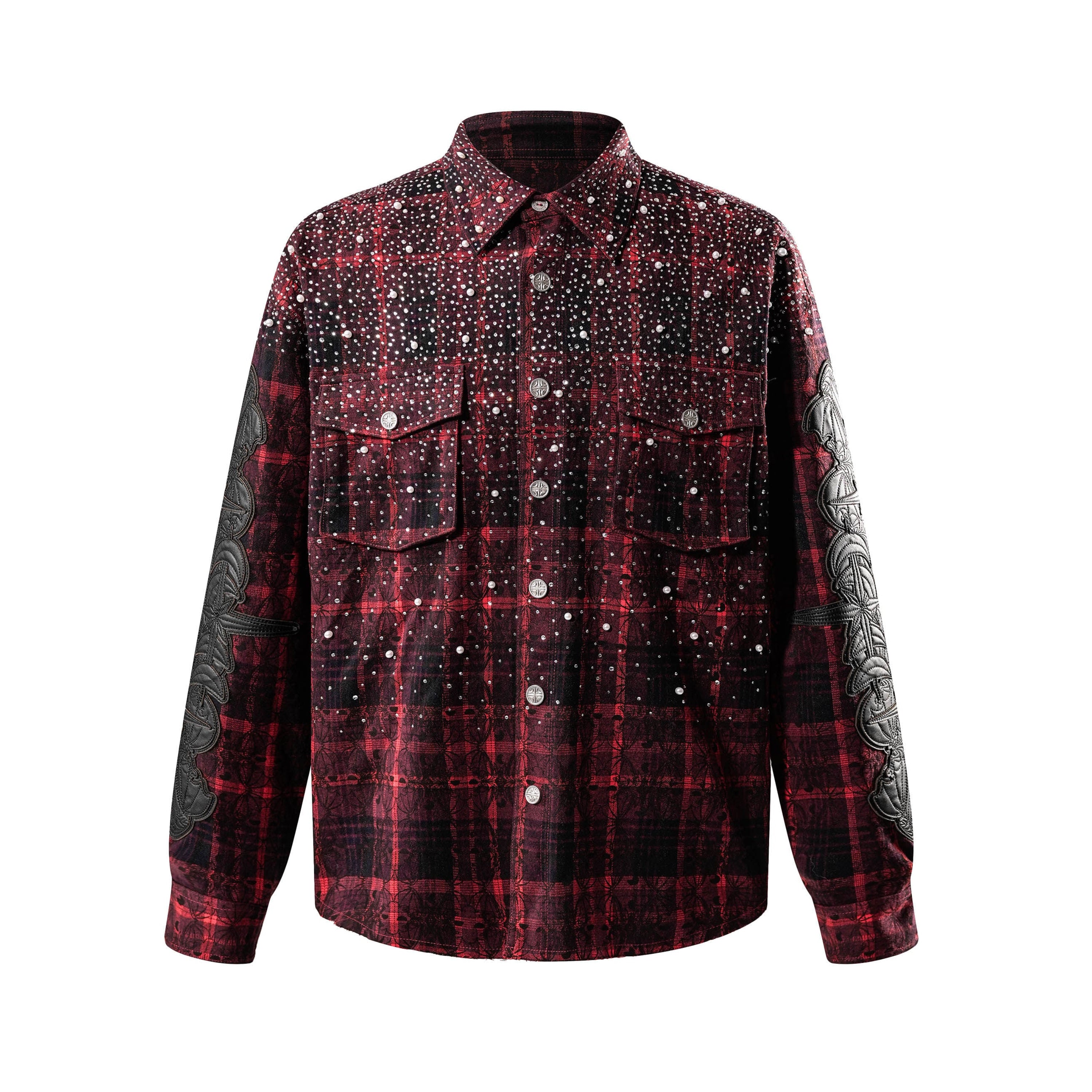 Rhinestone Plaid Shirt – INTL Collective
