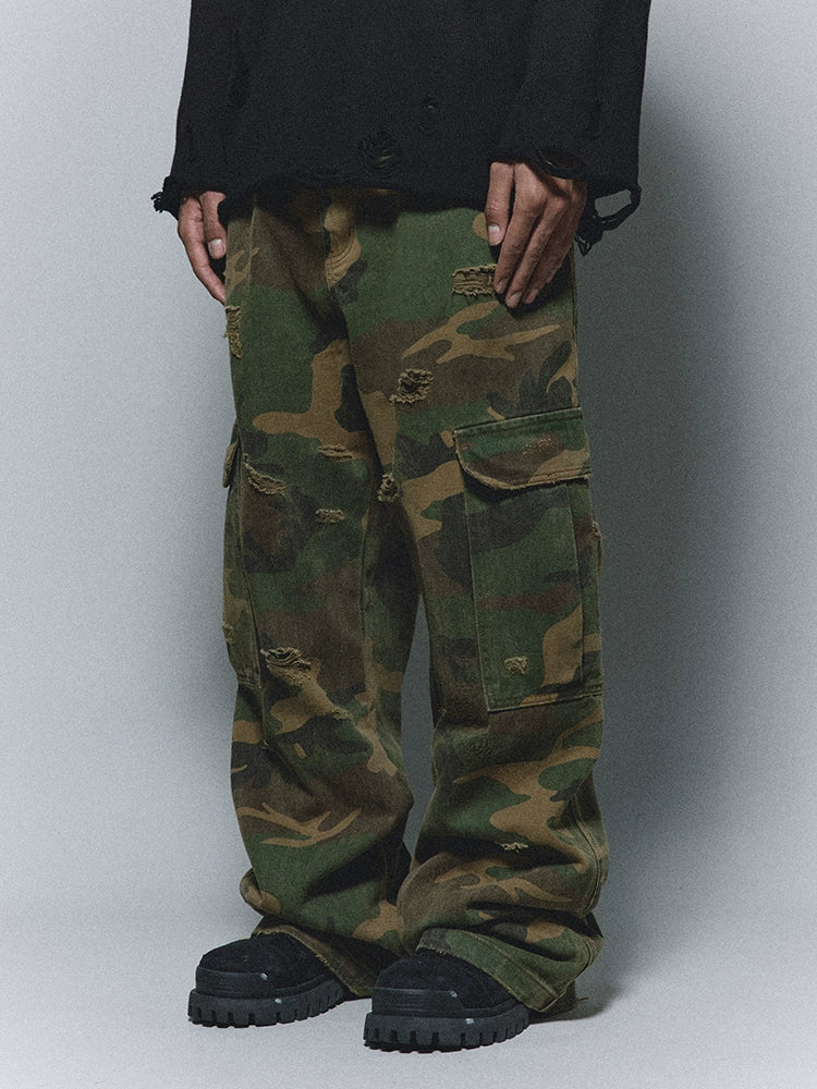 Distressed Camo Pants