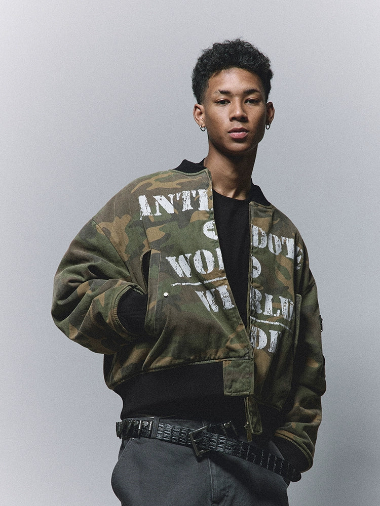 cozyworldwide CAMO BOMBER JACKET Mサイズ Worldwide Camo Bomber Jacket – INTL Collective