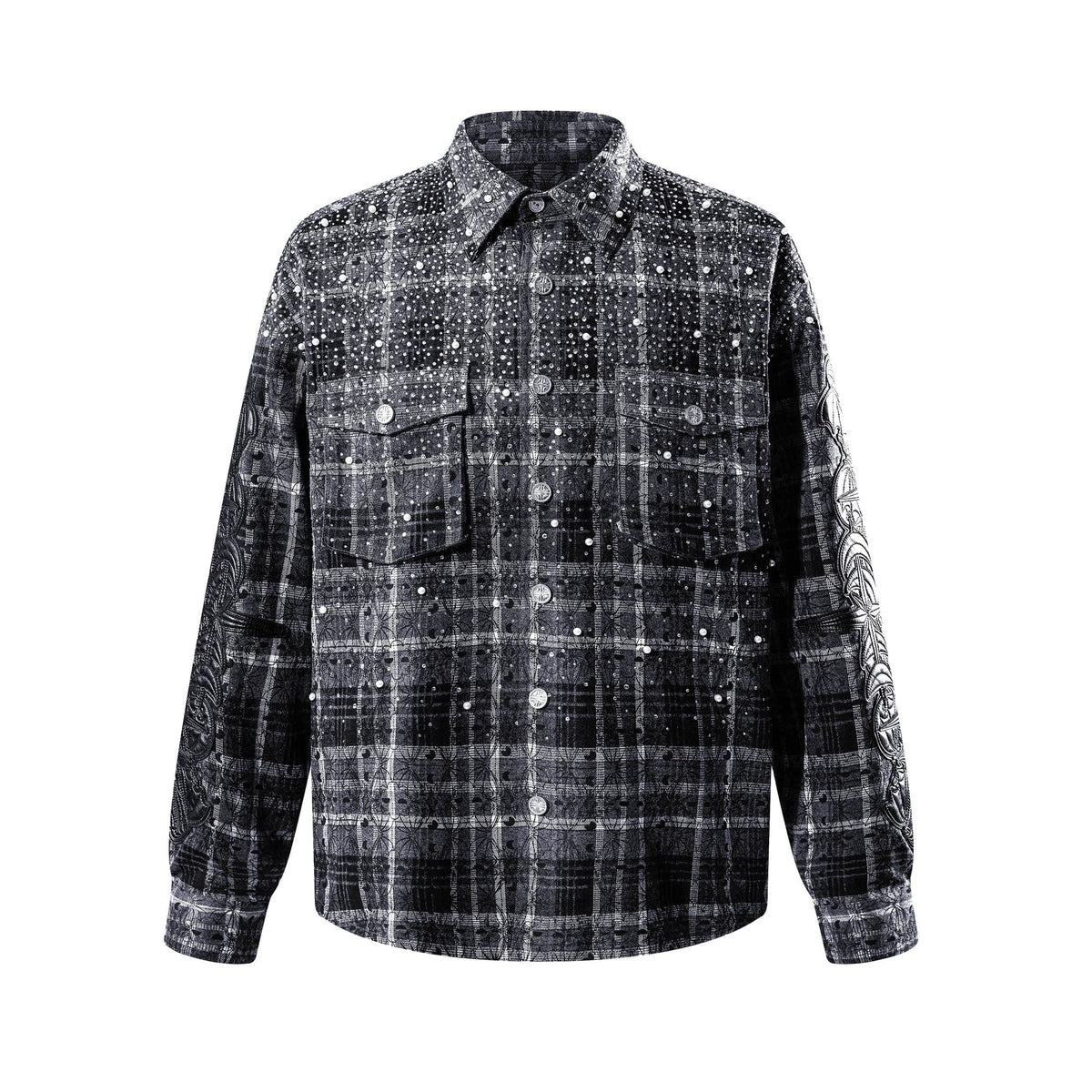 Rhinestone Plaid Shirt – INTL Collective