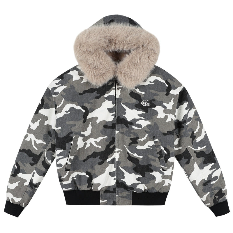 Camo'd Down Fur Jacket – INTL Collective