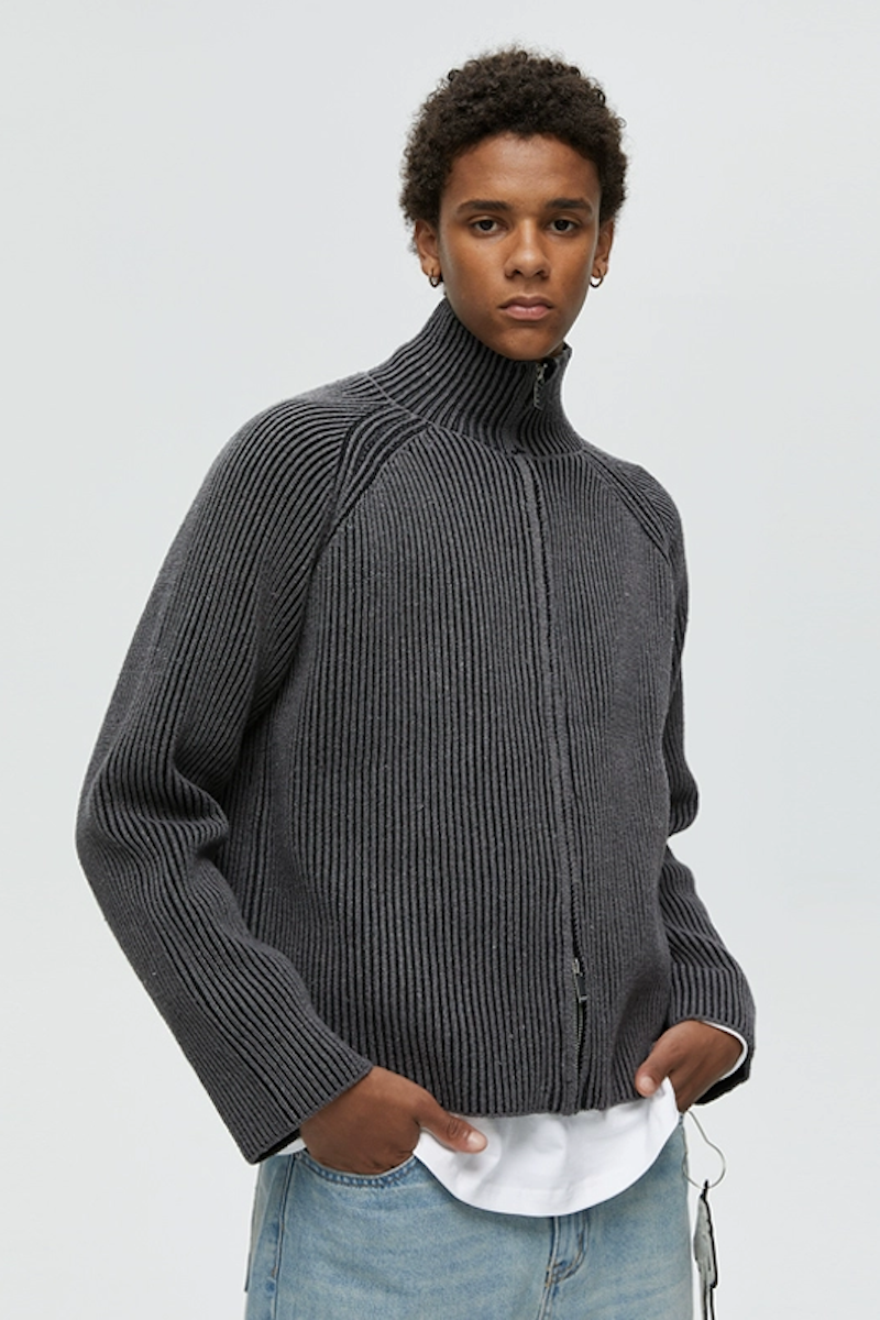 Ribbed Wool Turtleneck INTL Collective