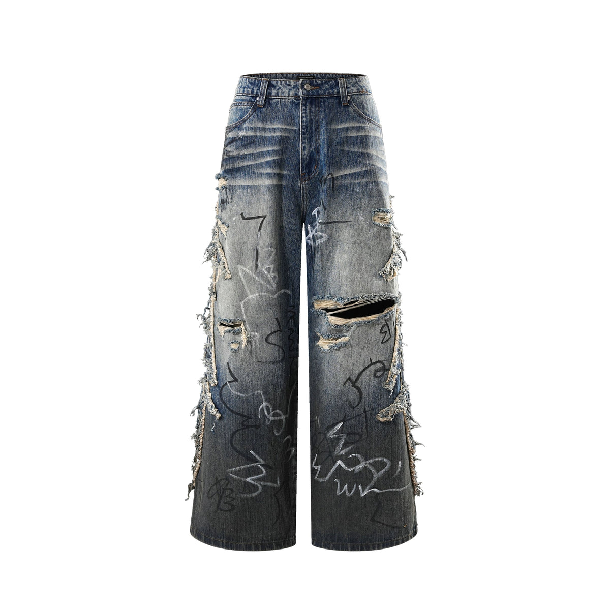 Graffiti Destroyed Jeans – INTL Collective