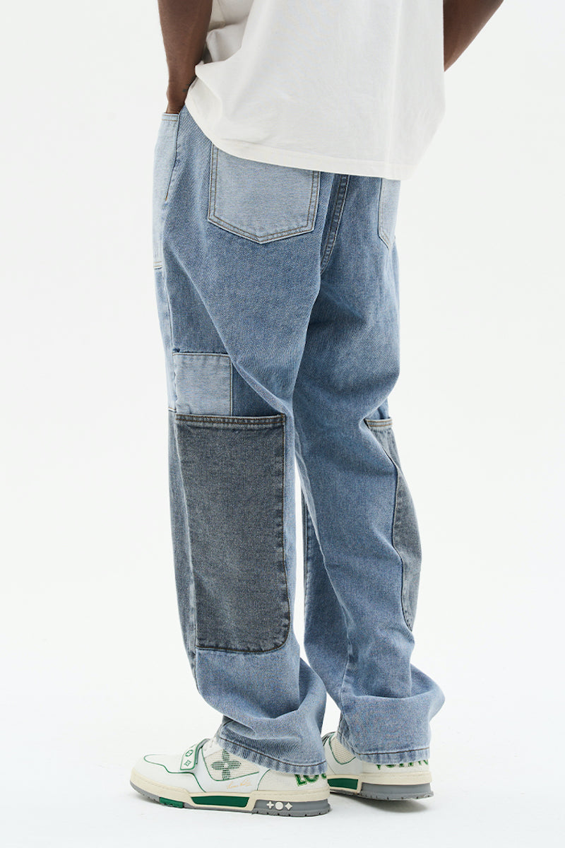 Motocross Patchwork Jeans