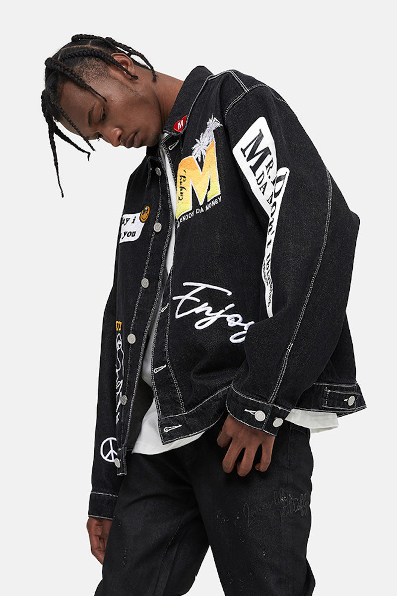 Symbols Denim Jacket - INTL Collective