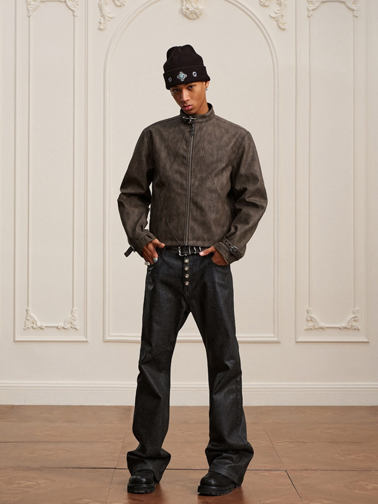 Strapped Suede Jacket