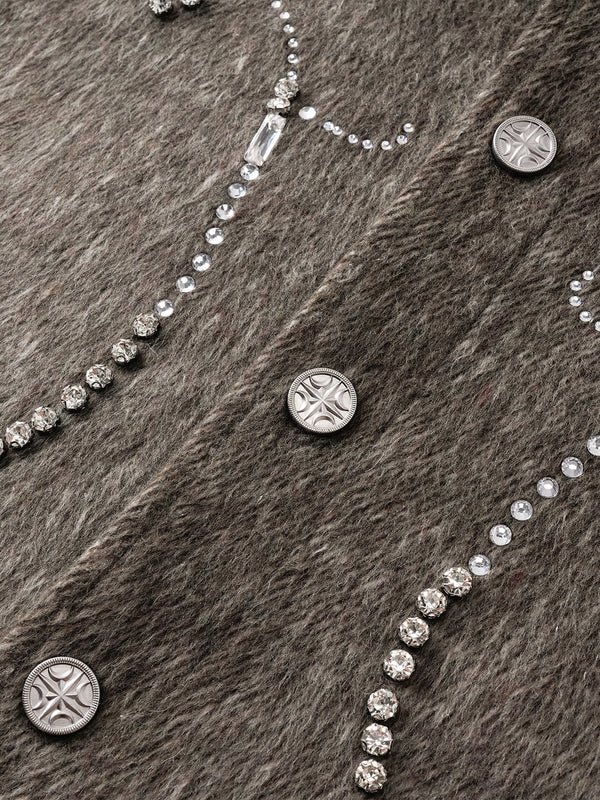 Intertwined Rhinestone Button Down