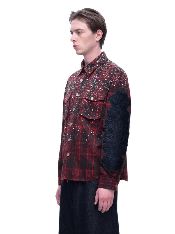 Rhinestone Plaid Shirt