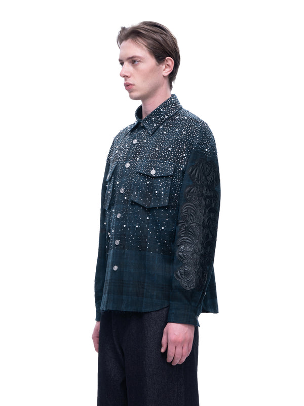 Rhinestone Plaid Shirt