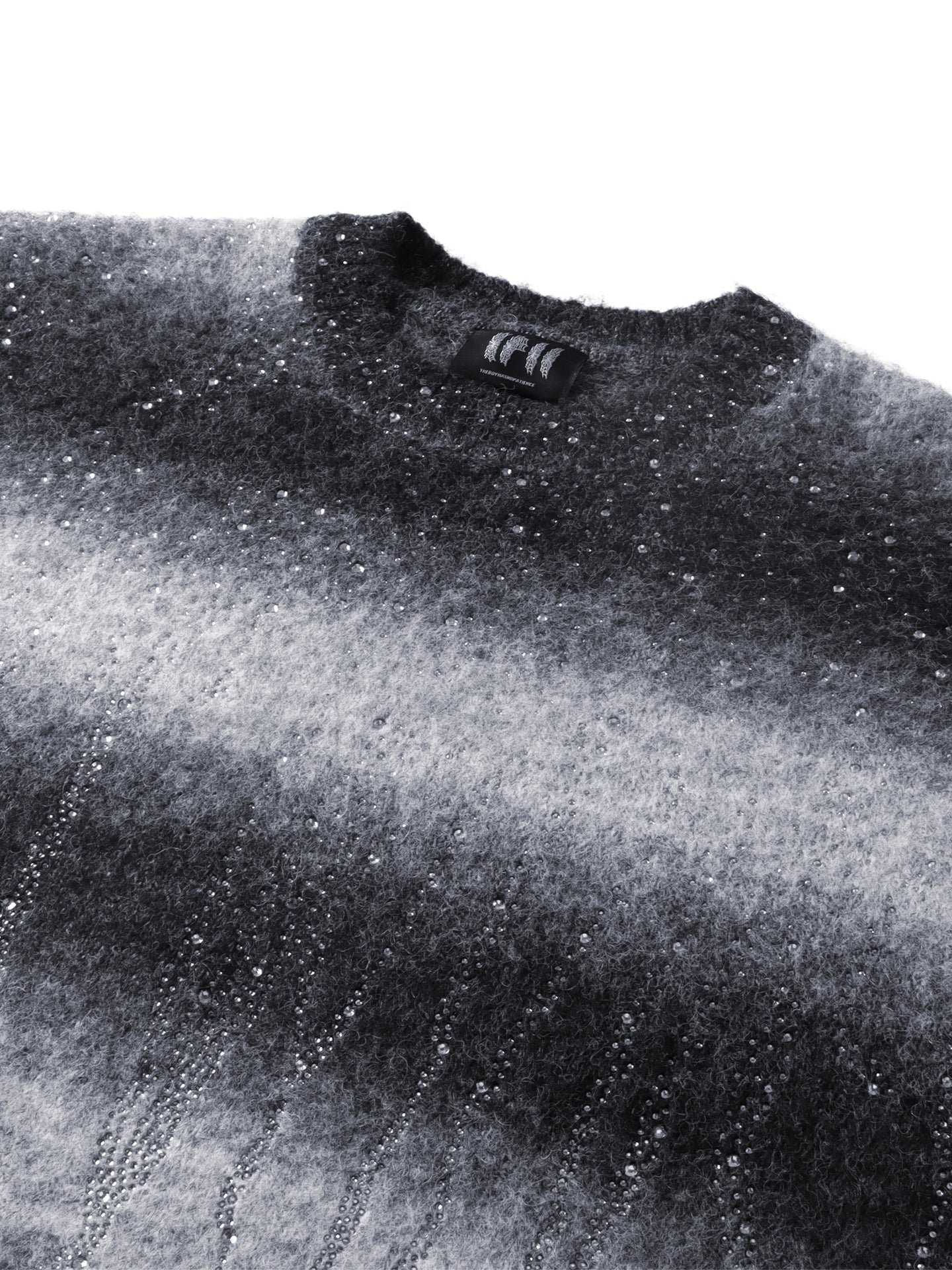 Luminous Rhinestone Mohair Sweater