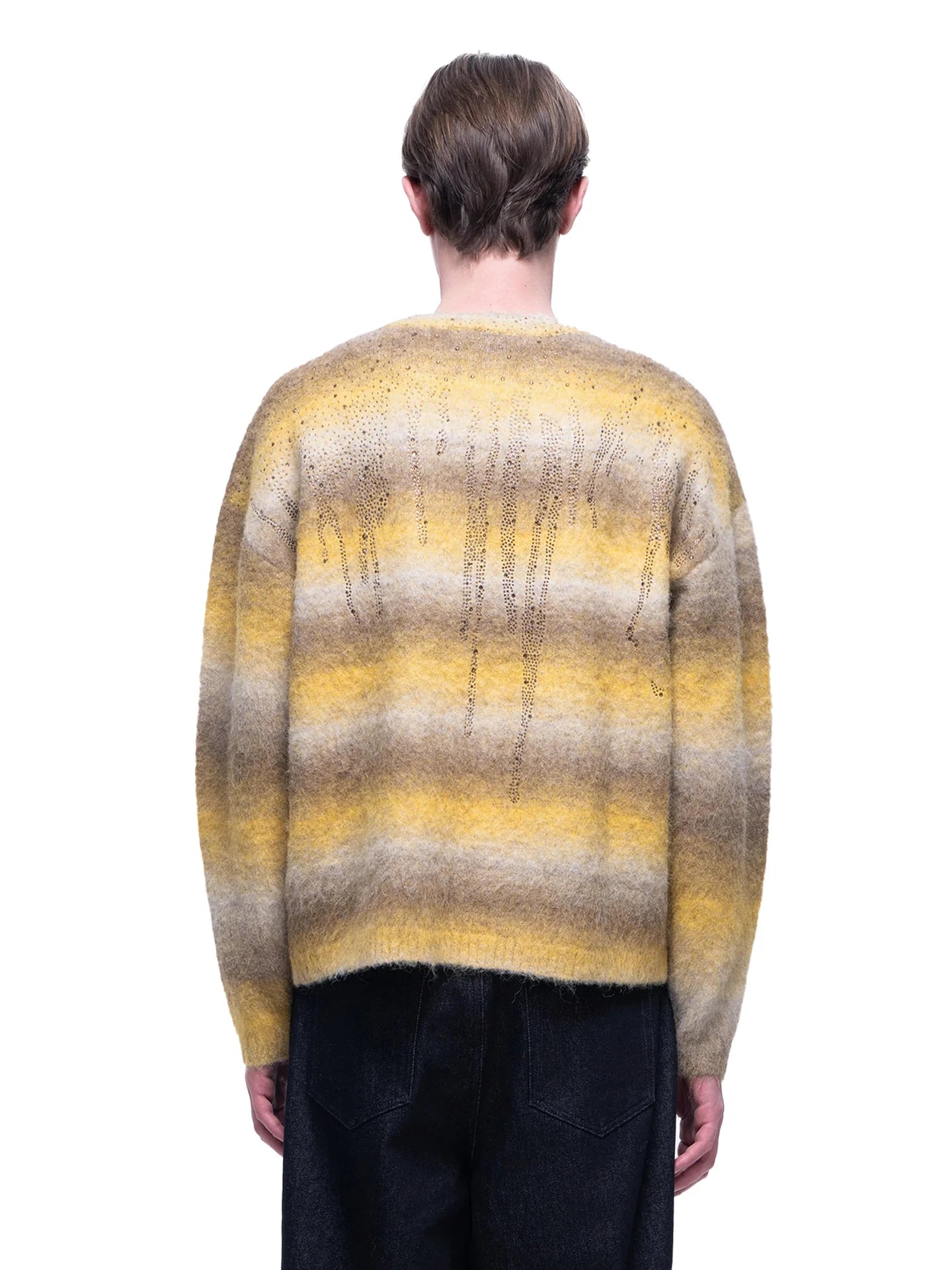 Luminous Rhinestone Mohair Sweater