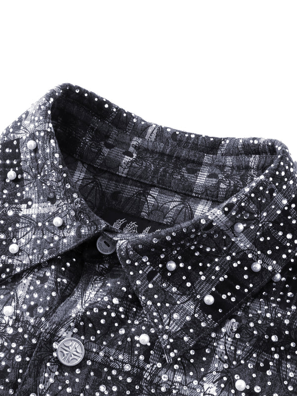 Rhinestone Plaid Shirt