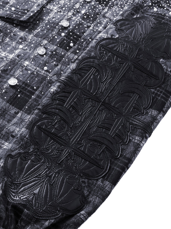 Rhinestone Plaid Shirt