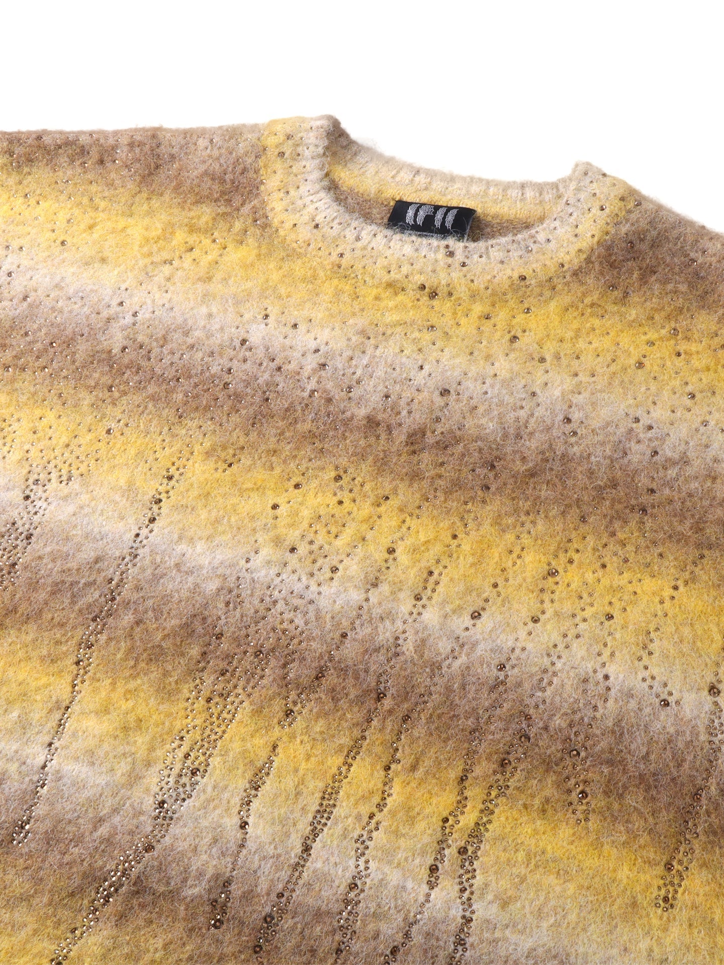 Luminous Rhinestone Mohair Sweater