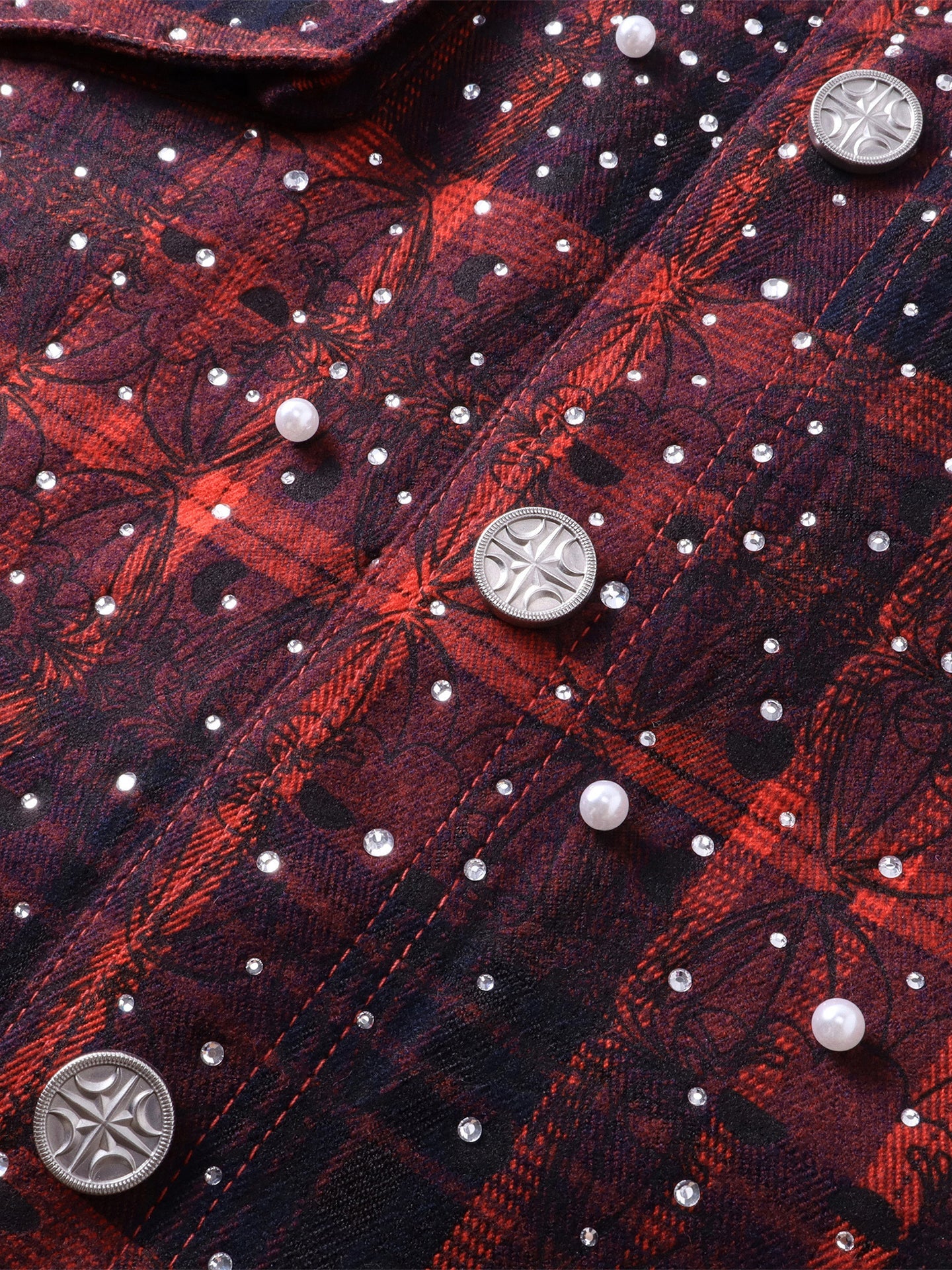 Rhinestone Plaid Shirt