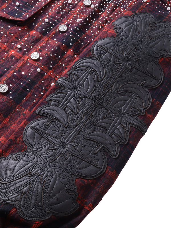 Rhinestone Plaid Shirt