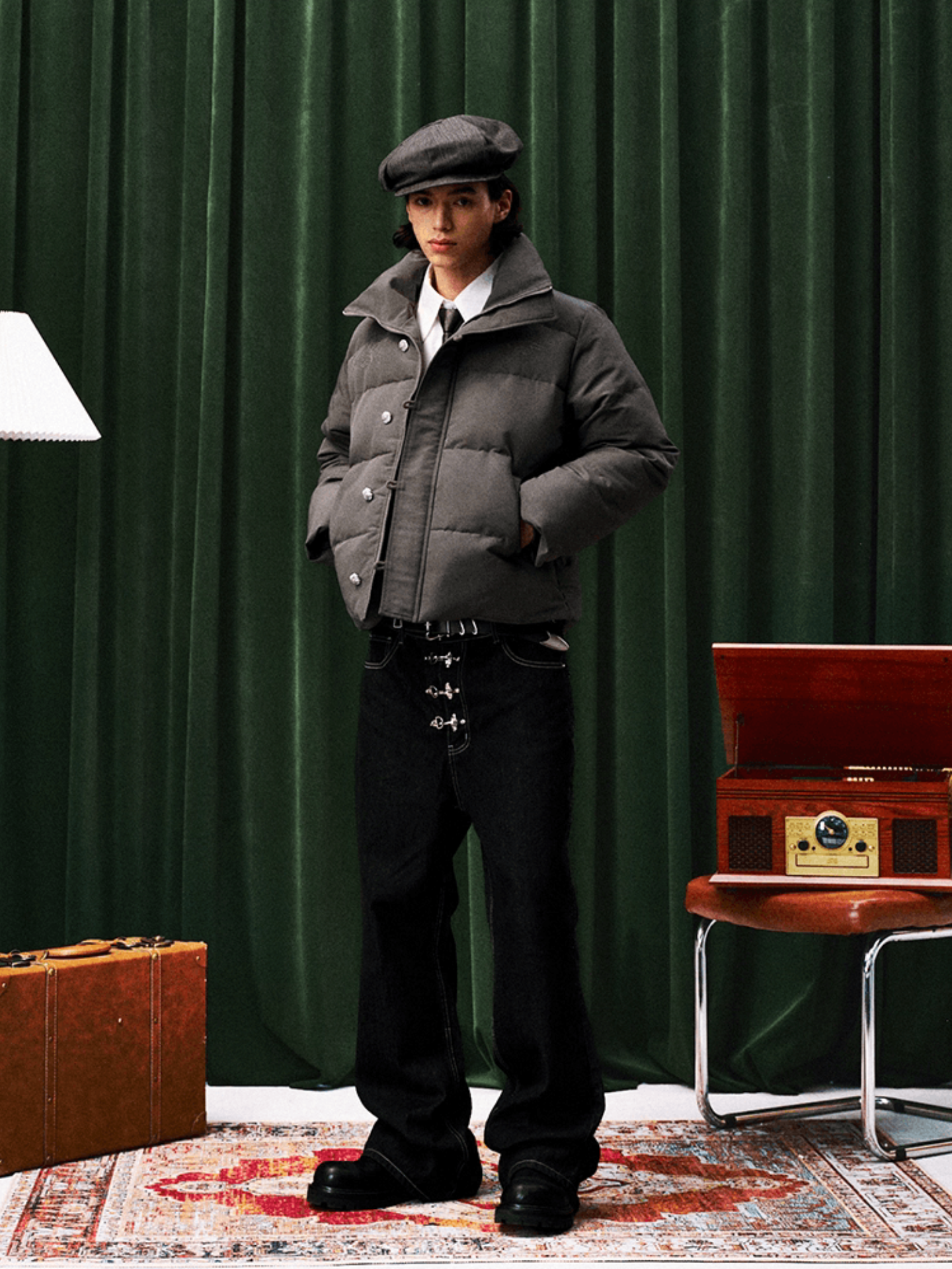 Baroque Rhinestone Puffer Jacket