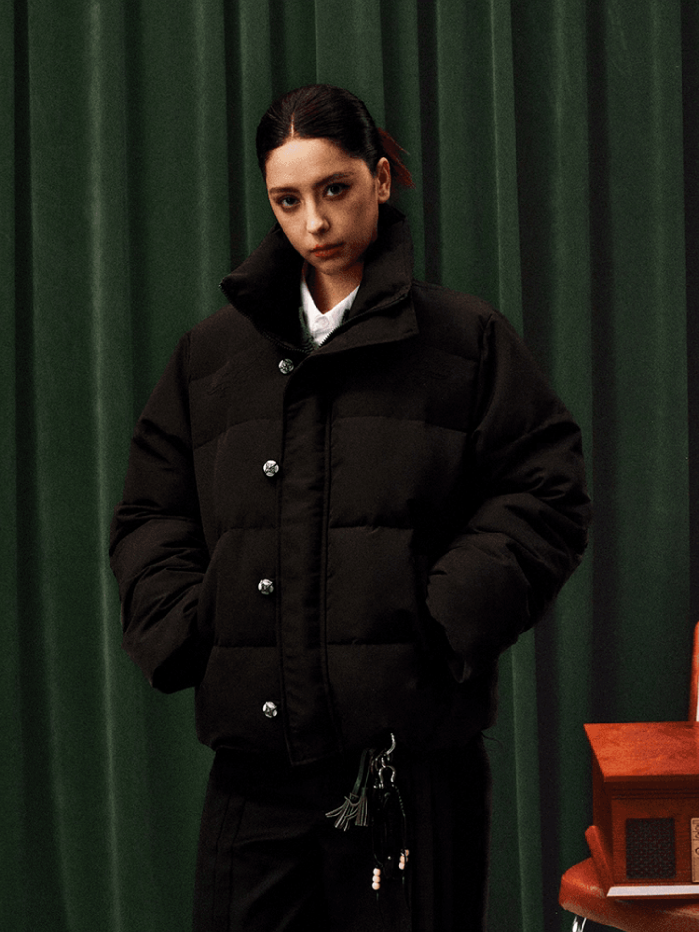 Baroque Rhinestone Puffer Jacket