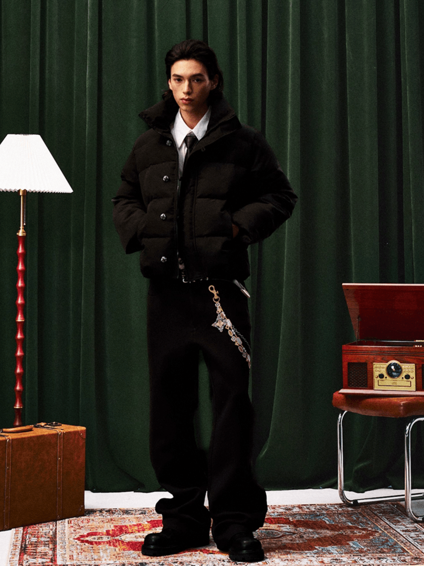 Baroque Rhinestone Puffer Jacket