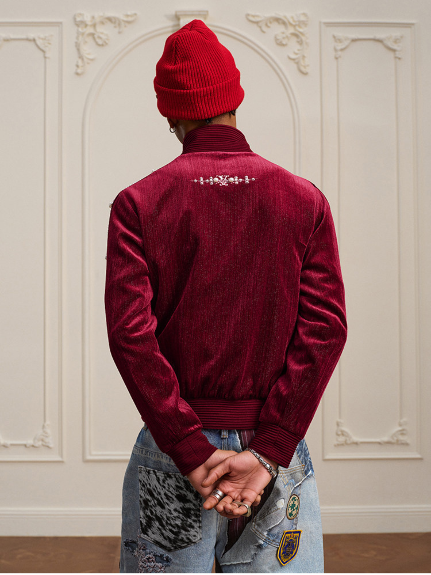 Studded Velvet Tracksuit Jacket