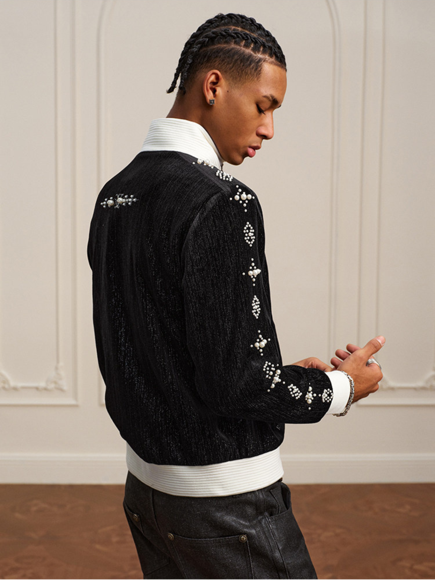 Studded Velvet Tracksuit Jacket