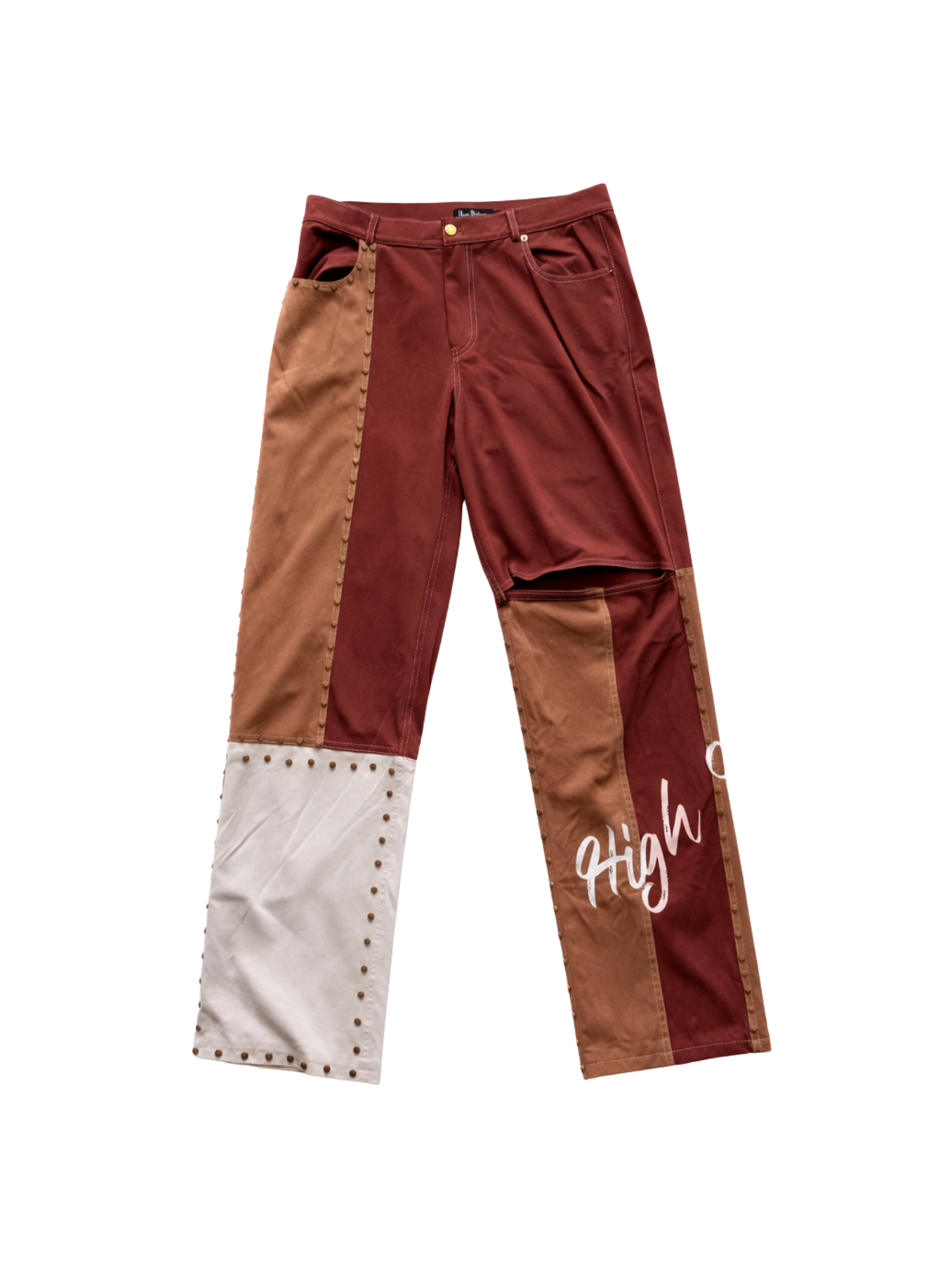 Patchwork Suede Lounge Pants (M)