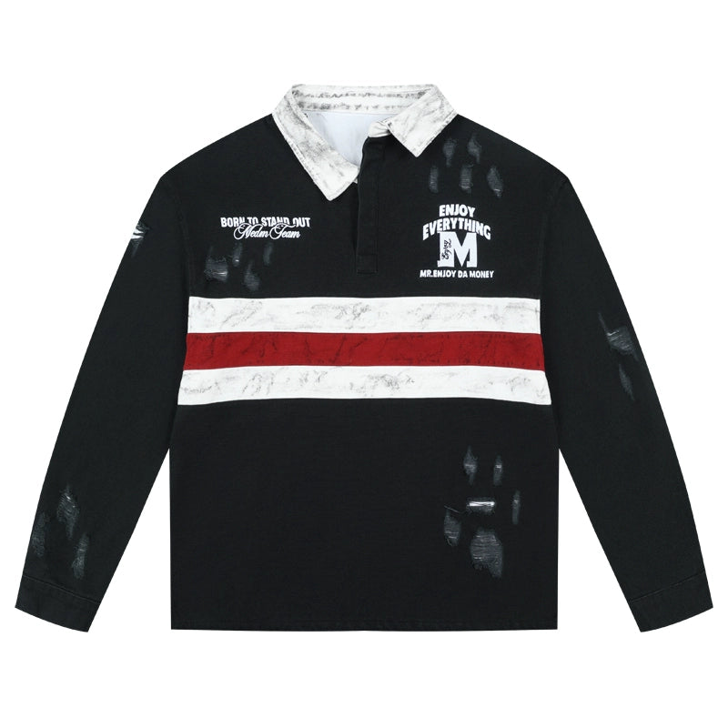 Roughed Up Rugby Polo