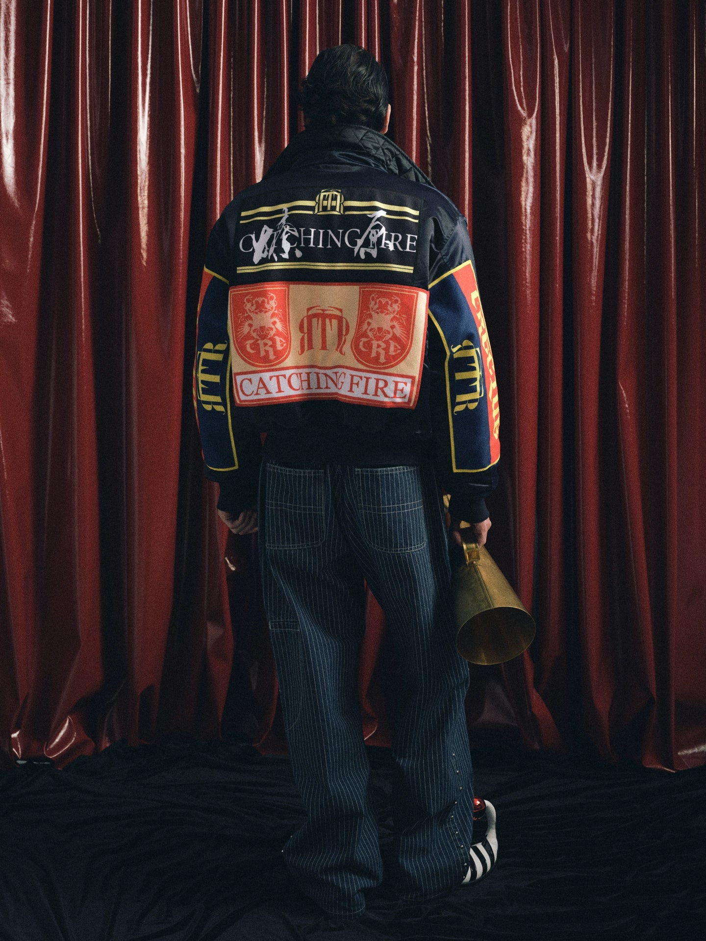 Pinstripe Stud Jeans