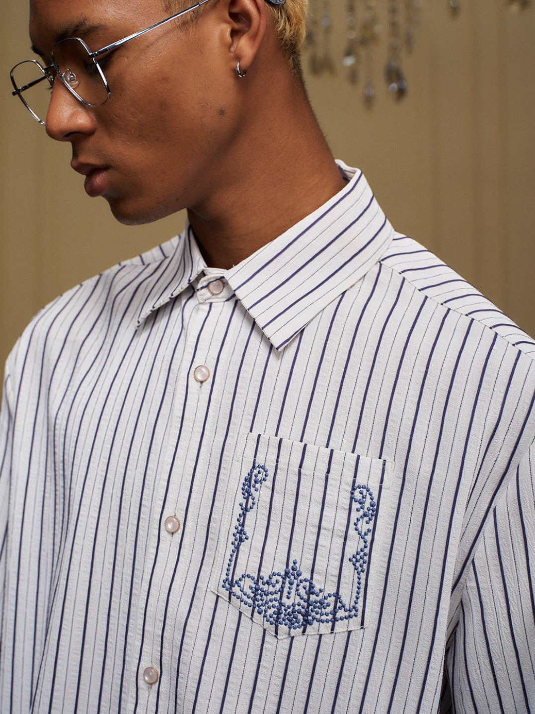 Baroque Striped Button Down