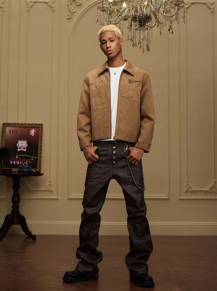 Doves Of Peace Suede Jacket