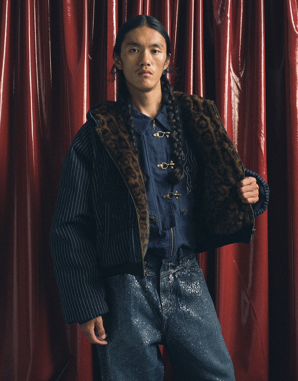 Striped Leopard Jacket