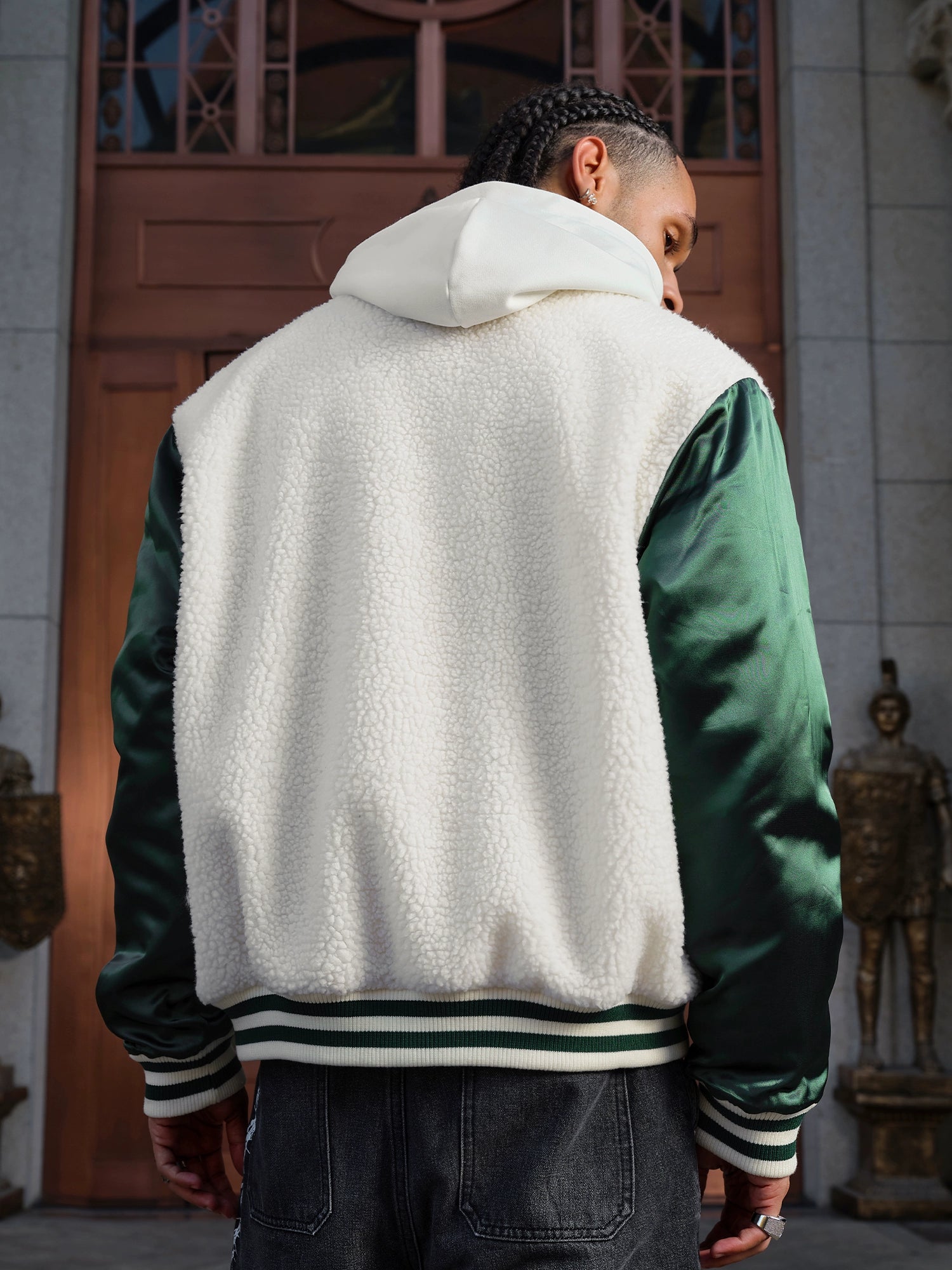 Sherpa baseball jacket sale