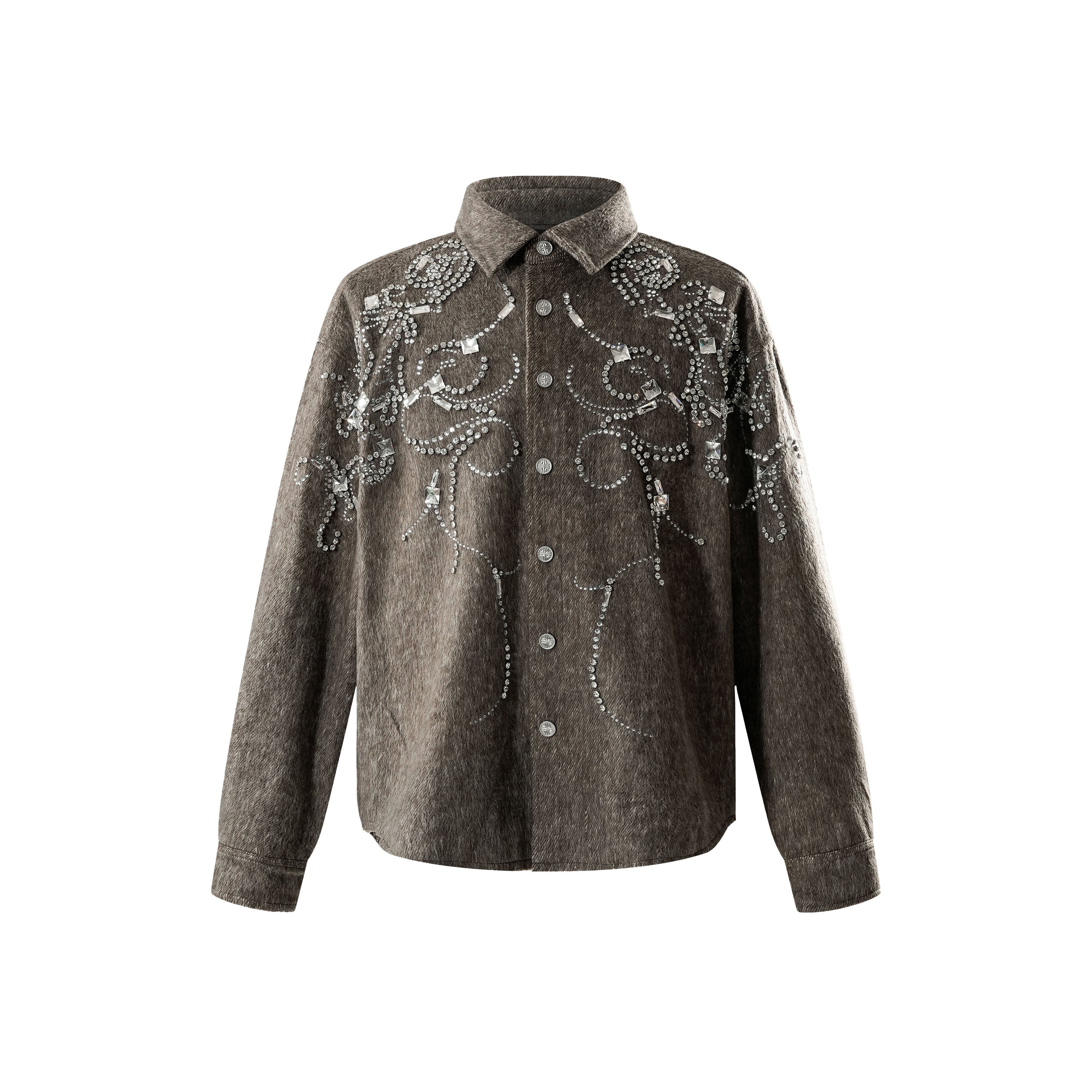 Intertwined Rhinestone Button Down