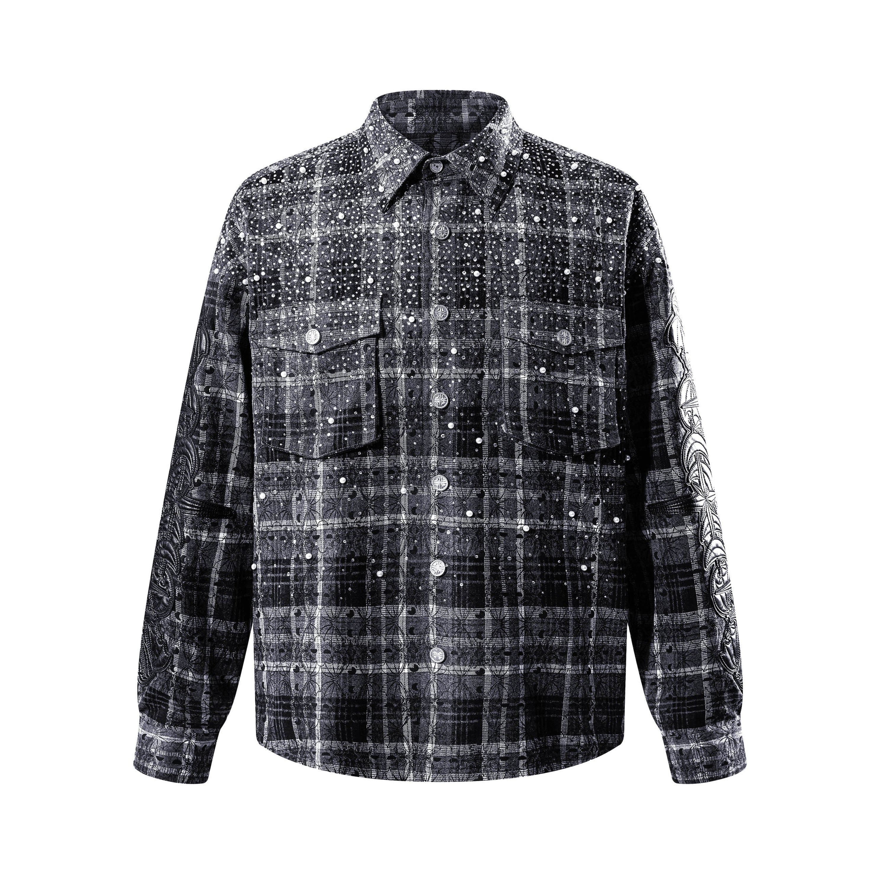 Rhinestone Plaid Shirt – INTL Collective