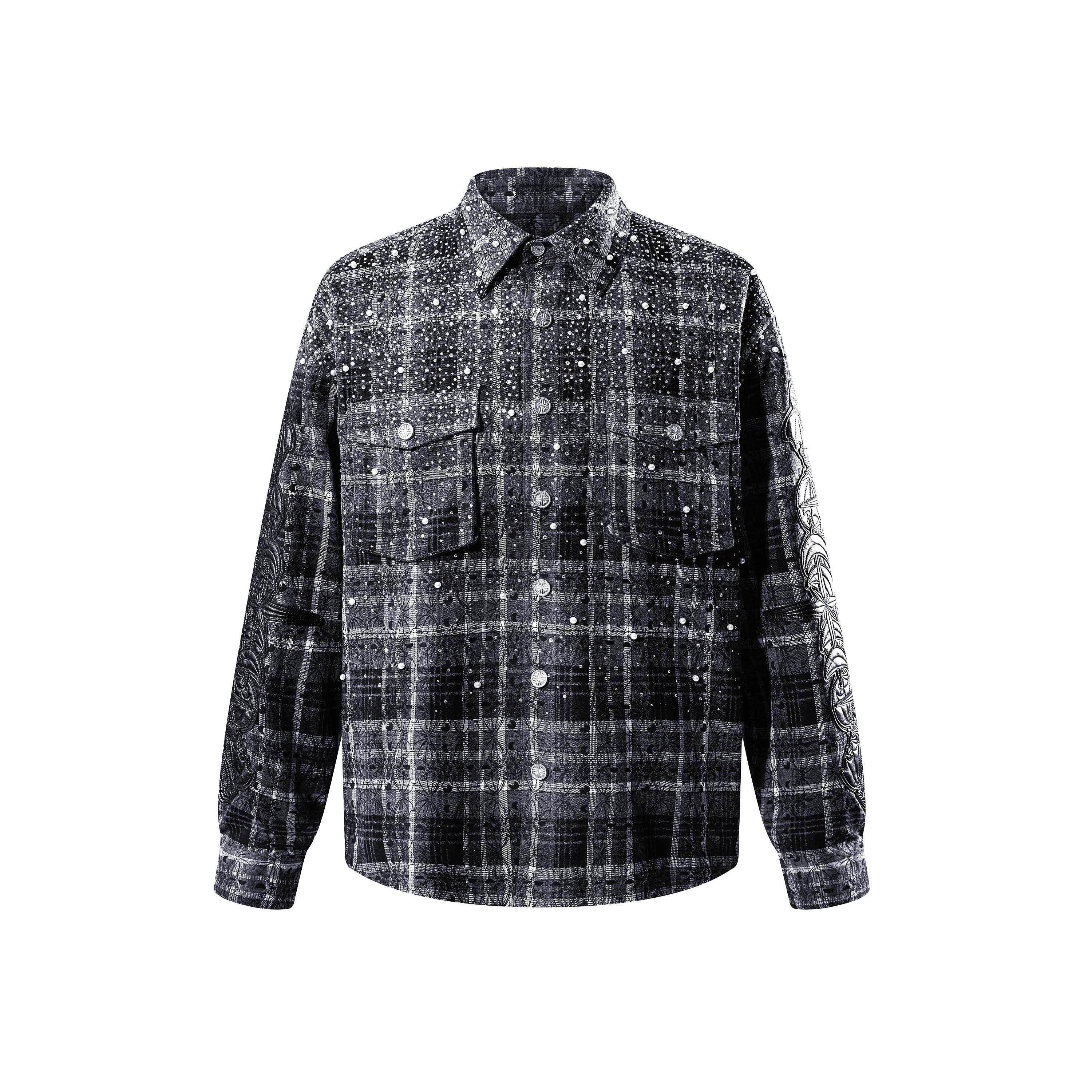 Rhinestone Plaid Shirt