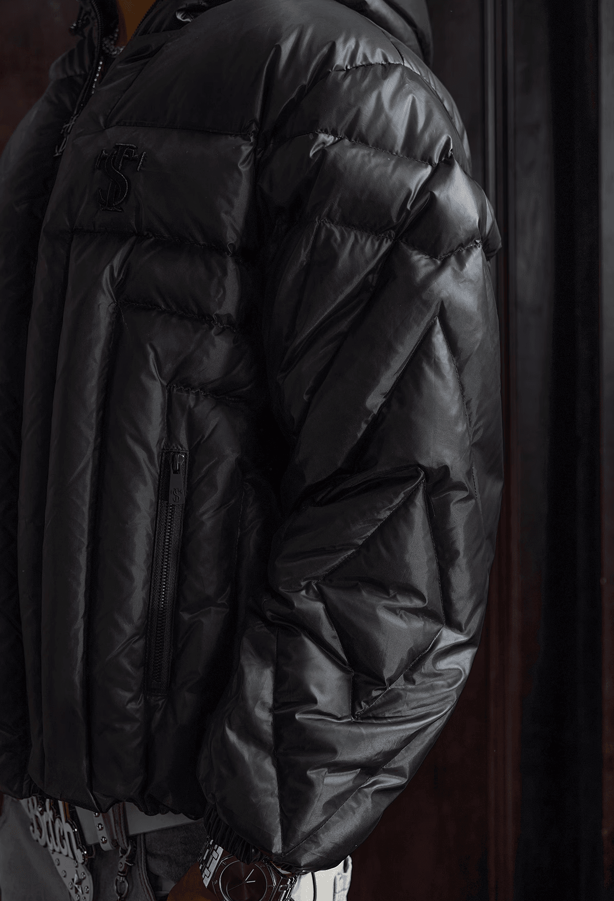 Crossed Puffer Jacket