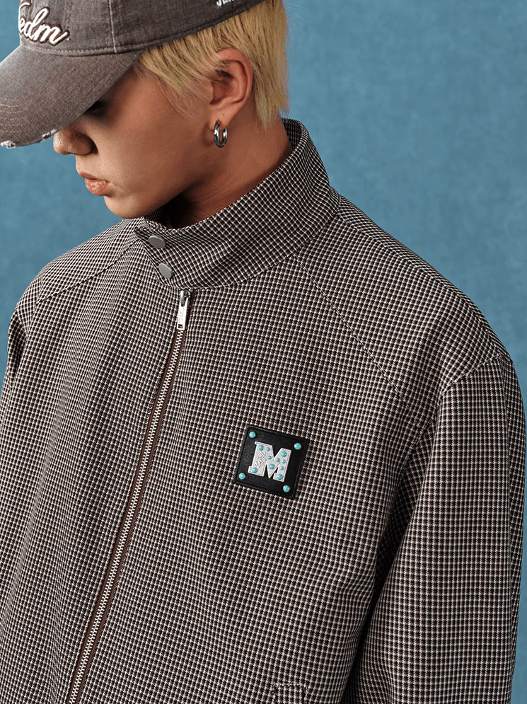 Houndstooth Tracksuit Jacket