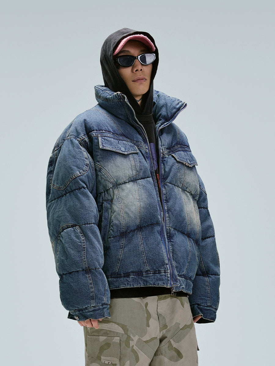 Denim Puffer Jacket