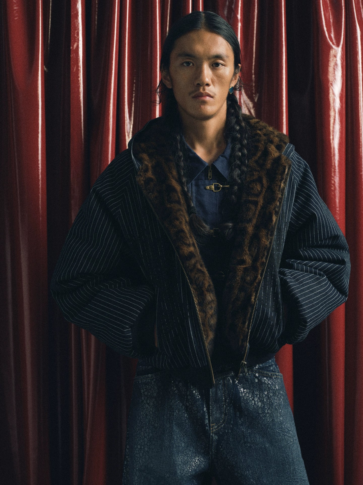 Striped Leopard Jacket