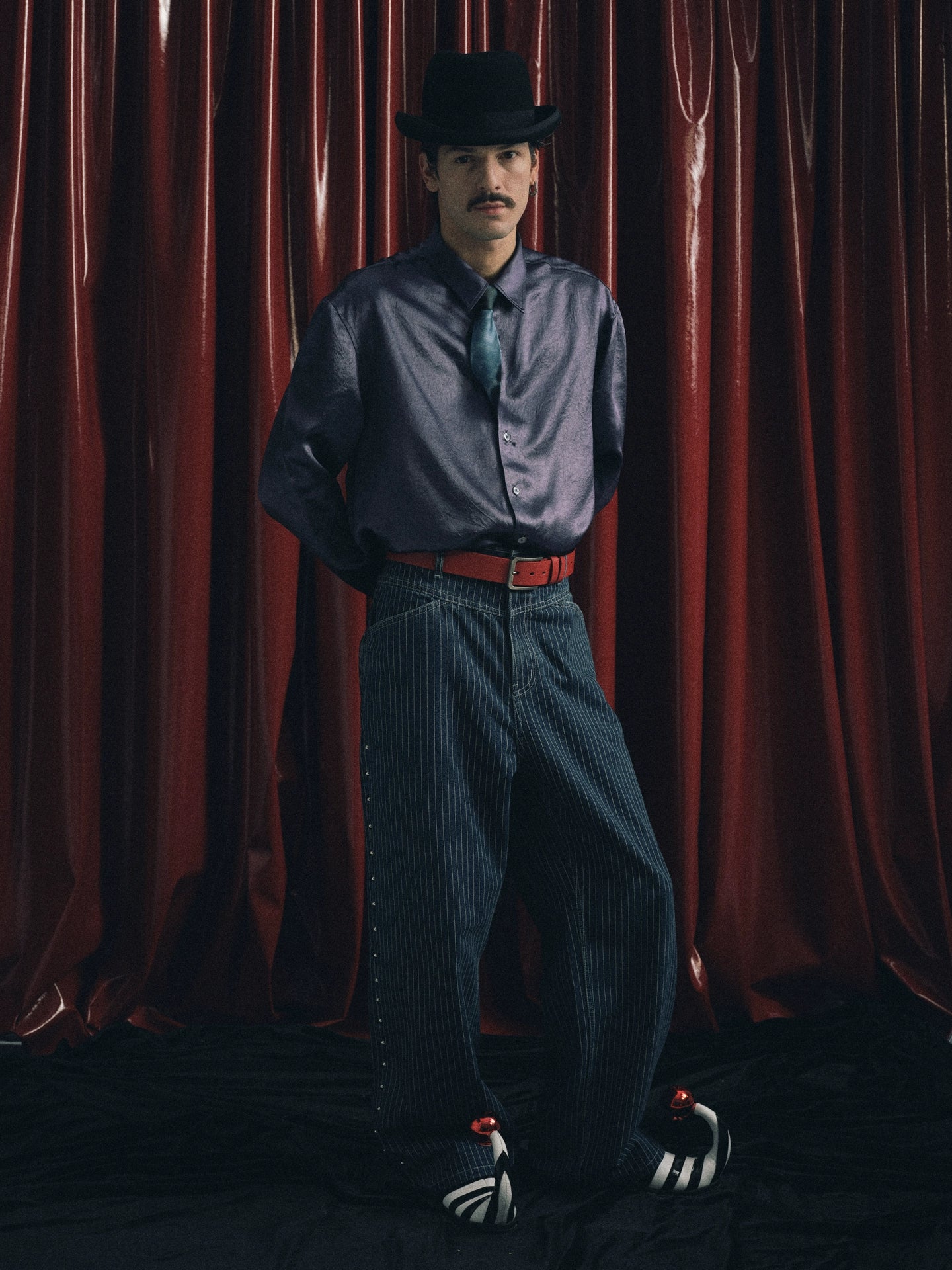 Pinstripe Stud Jeans