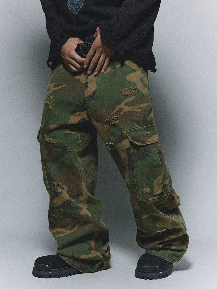 Distressed Camo Pants