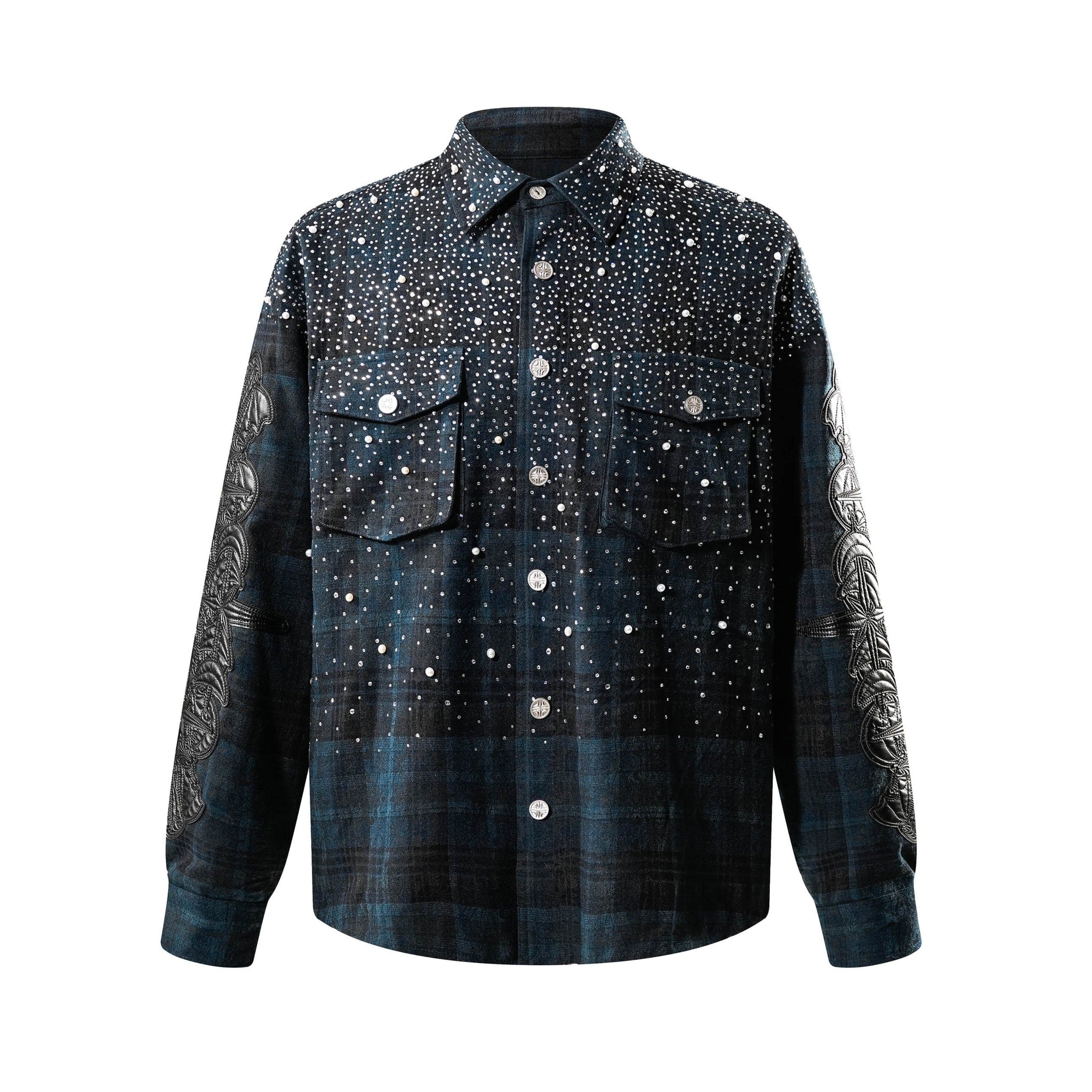 Rhinestone Plaid Shirt – INTL Collective