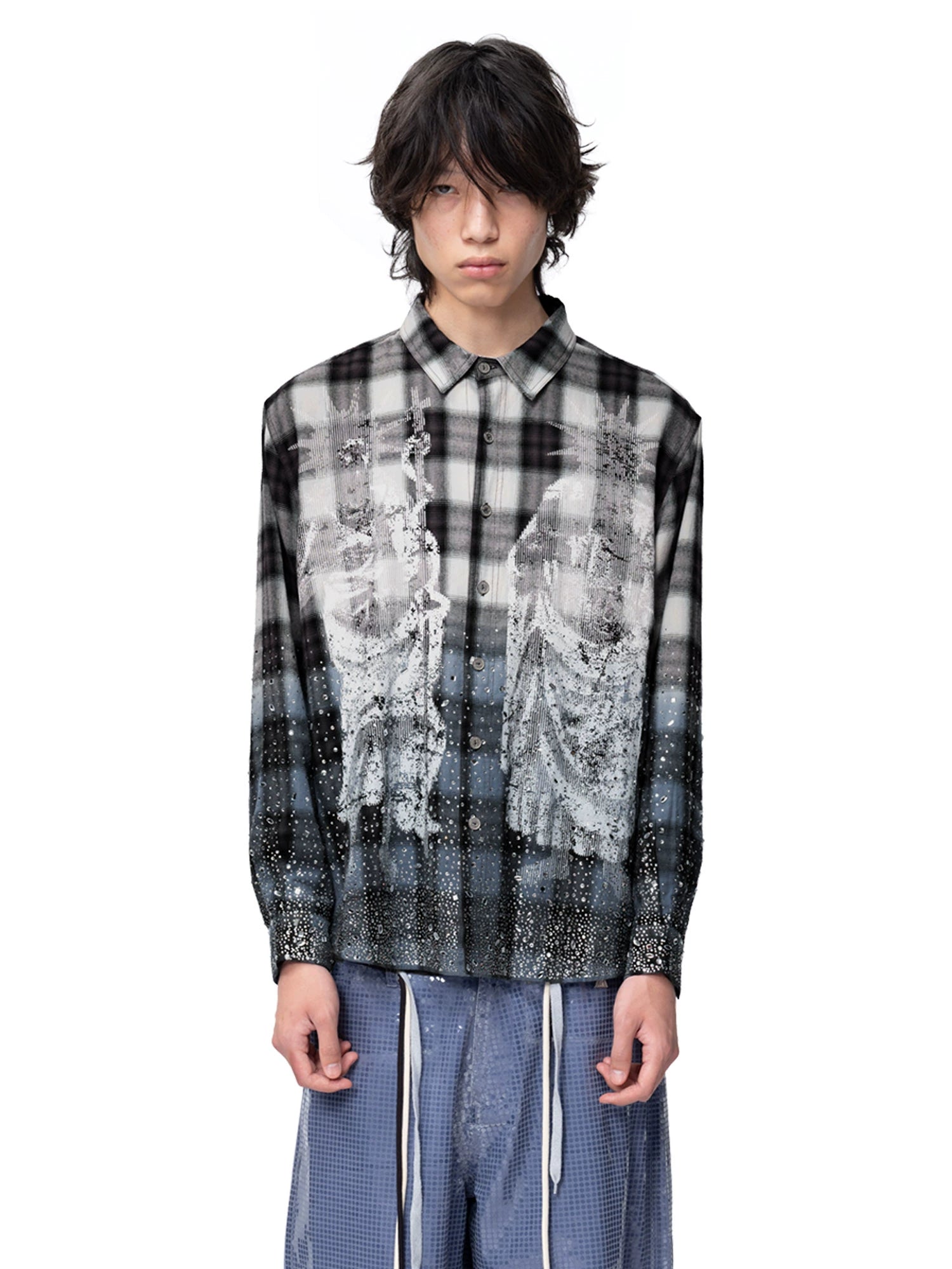 Libertad Rhinestone Button Down