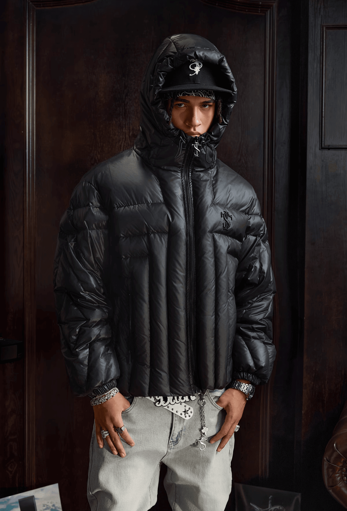 Crossed Puffer Jacket