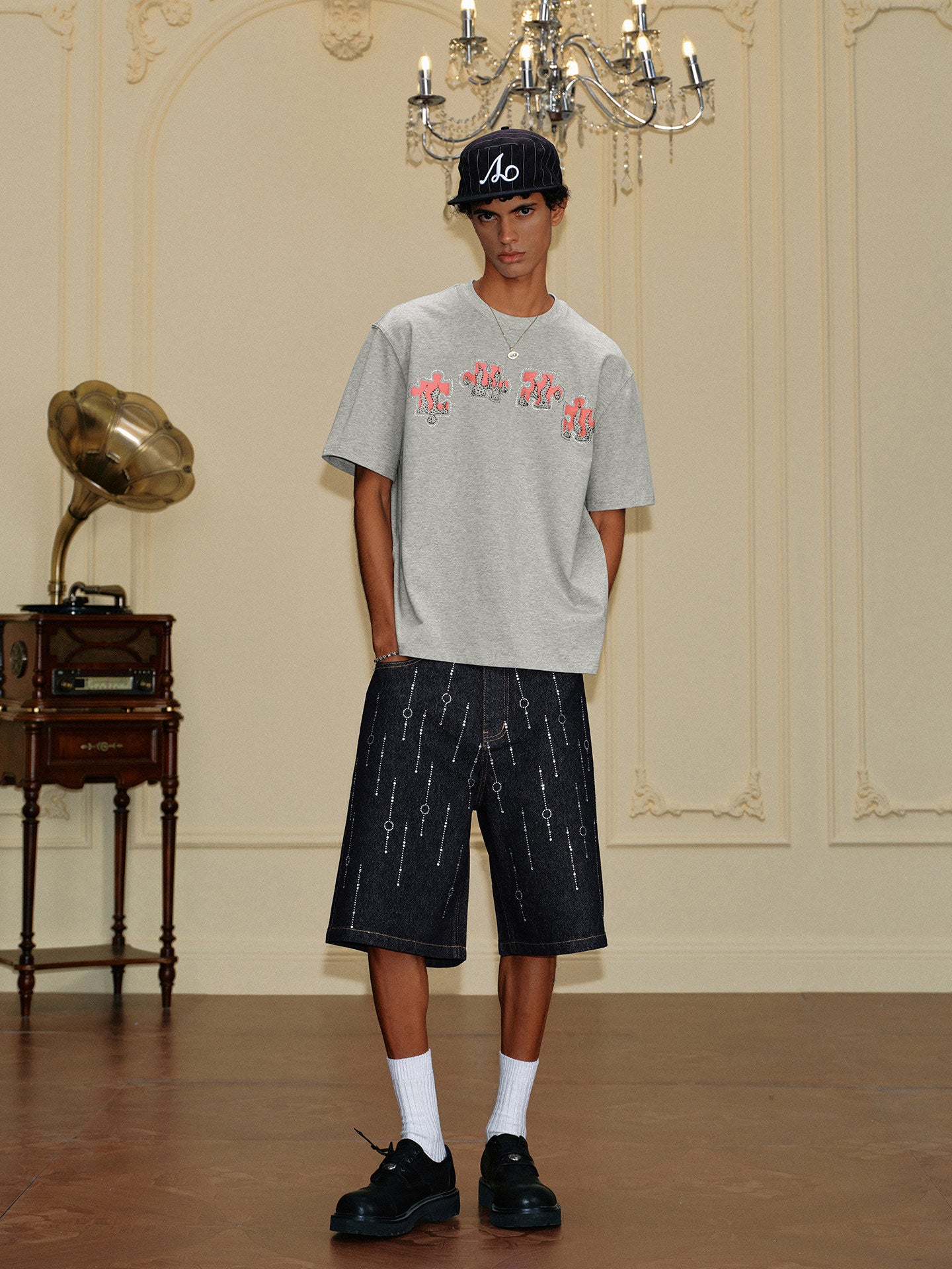 Nightfall Rhinestone Jorts