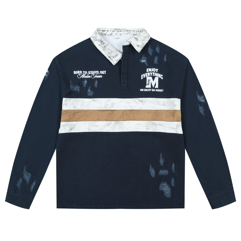 Roughed Up Rugby Polo