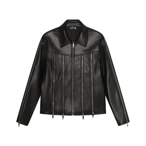 Zipped Leather Jacket – INTL Collective