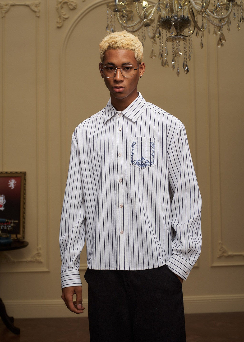 Baroque Striped Button Down